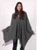 Cashmere Feeling Shawl w/ Openable Button Details